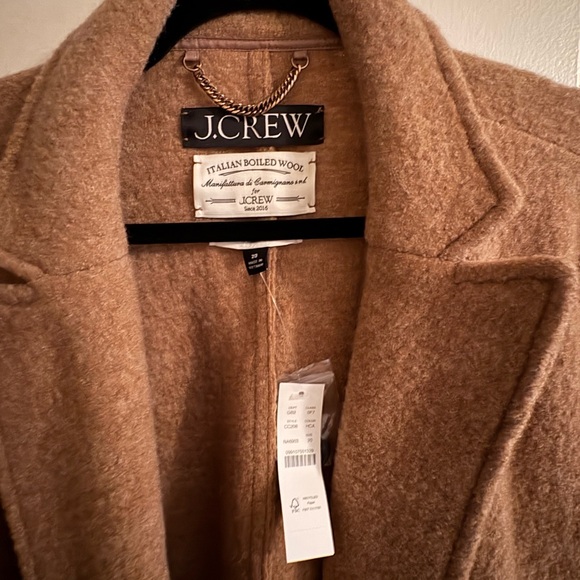 J. Crew Women's Camel Double-Breasted boiled Italian wool plus size (20) coat - Picture 2 of 3